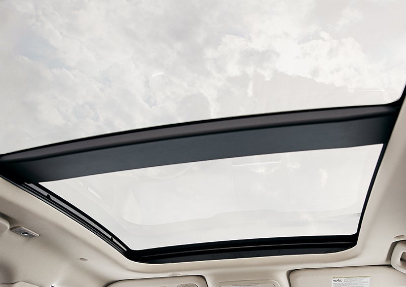 The available panoramic Vista Roof® is shown from inside a 2024 Lincoln Corsair® SUV. | Wallace Lincoln in Fort Pierce FL